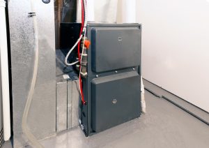 Furnace installation in utility room