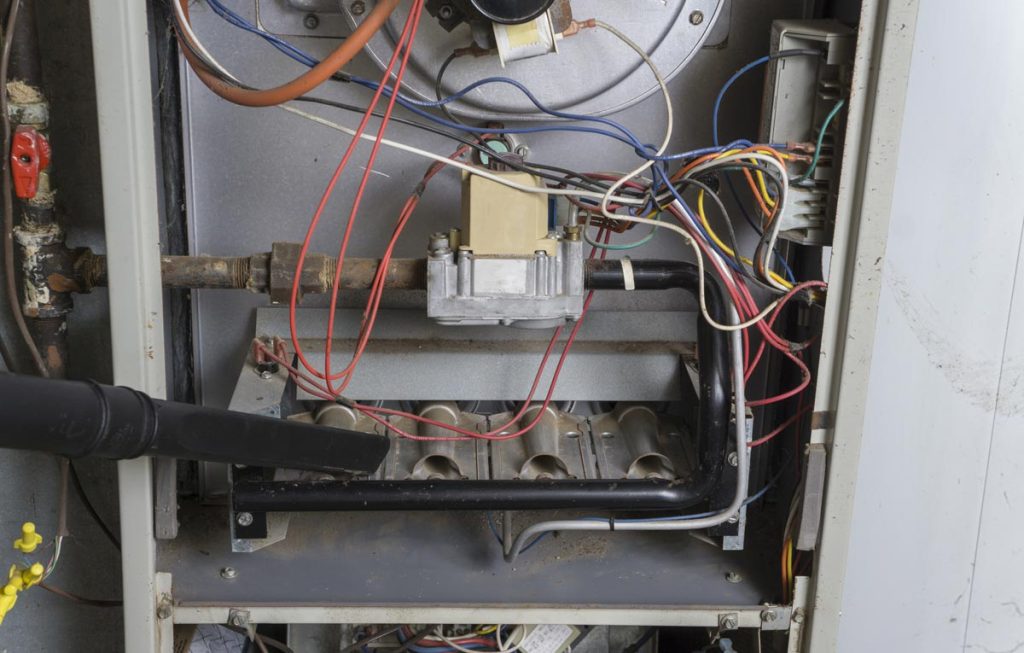 Gas furnace burner repair