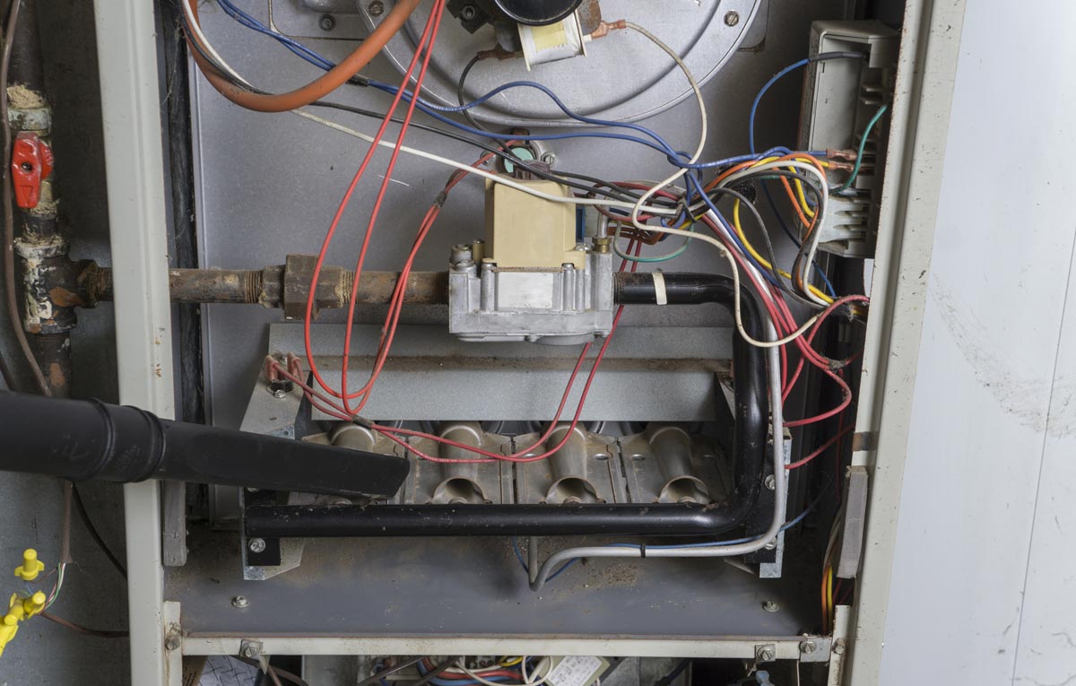 Gas furnace burner repair